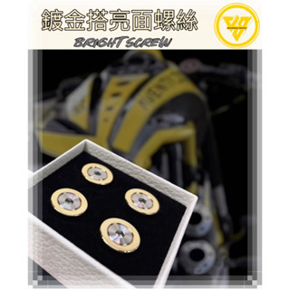 【JS 臺灣純手工精密製造 典雅型 鍍金搭亮面螺絲】電鍍 汽車車牌螺絲 精品螺絲 大牌螺絲汽 汽車牌照螺絲