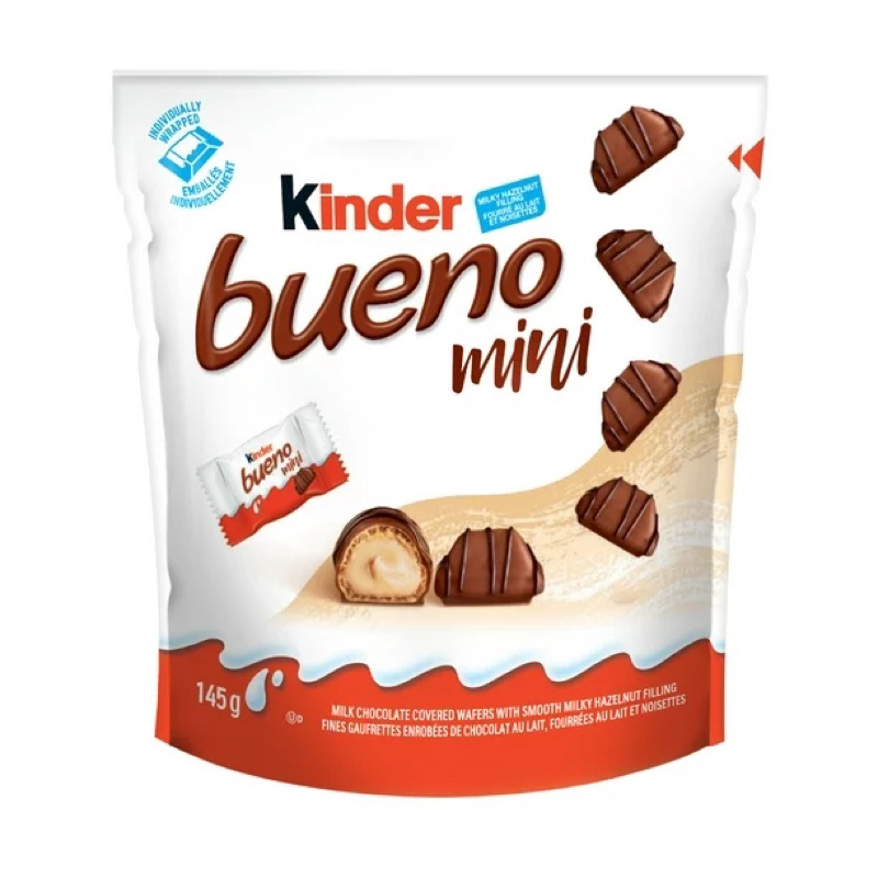 🇨🇦Kinder Bueno獨立包裝 健達繽紛樂🍫巧克力 Bueno Mini零食 糖果🍬145克 榛果脆脆🌰牛奶巧克力