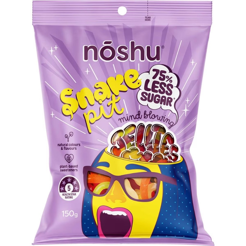 澳洲代購Noshu Snake Pit Jellies低糖軟糖/減糖75%水果QQ軟糖/現貨
