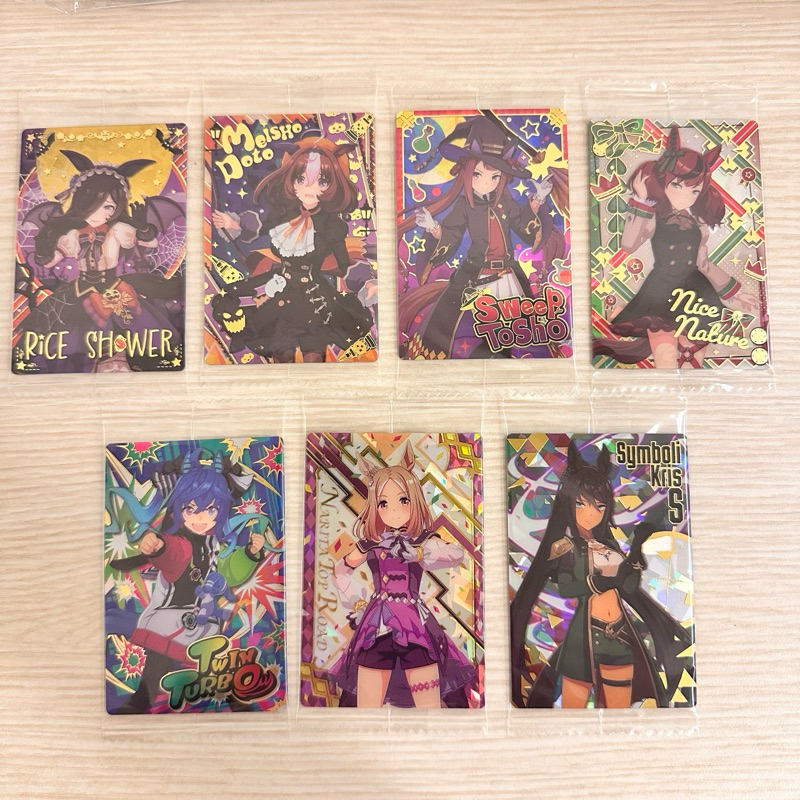 🍭Ruo🍭日貨 賽馬娘 新品 全新餅卡 卡片 6彈 勝負服 米浴 名將怒濤 東商變革 優秀素質 雙渦輪 成田路 菱亞馬遜