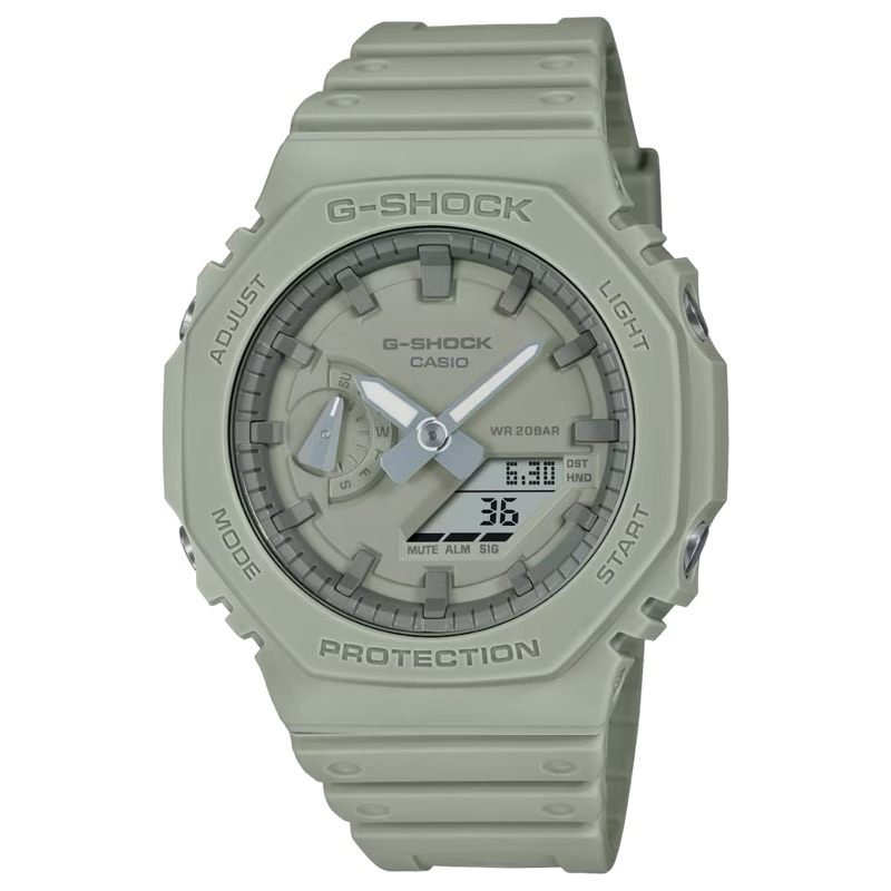 [幸福時刻]G-SHOCK 經典型號GA-2100八角的錶殼設計礦物色調 散發自然樸實風格GA-2100NC-3A