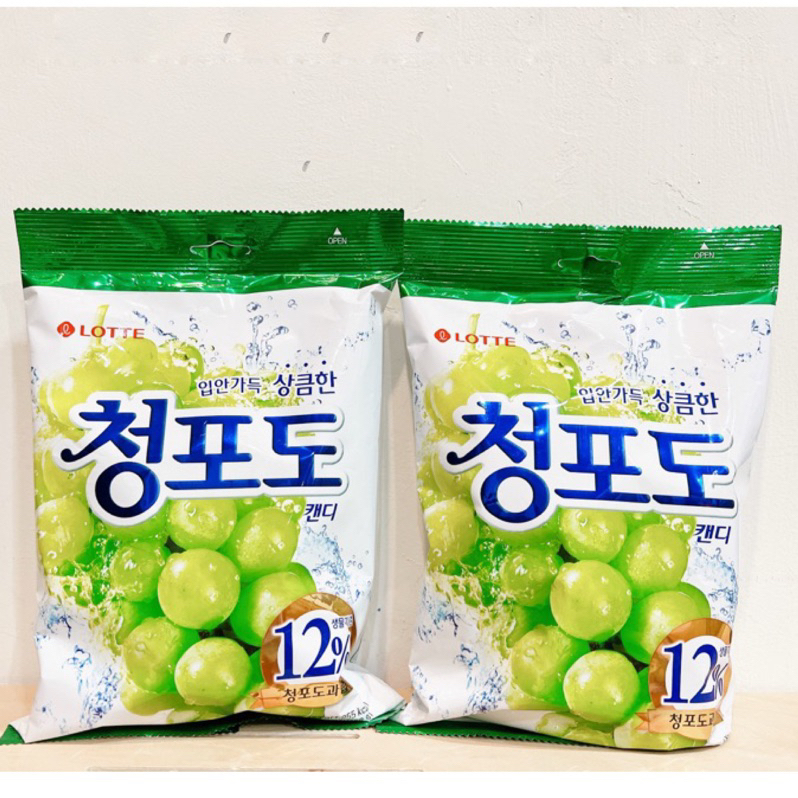 ⭐️現貨當天出⭐️韓國✈️大包裝 樂天Lotte白葡萄果汁糖 青葡萄糖 大包裝323g