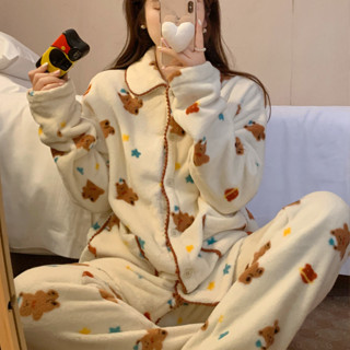 ♡ 最後現貨｜𝟕𝒑𝒖𝒑𝒖🧸滿天星熊熊居家服🧸電子發票/睡衣/冬天睡衣/居家服/閨蜜睡衣/女裝/冬季睡衣/女生睡衣/外套