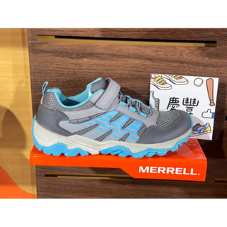 大灌體育👟 Merrell 戶外鞋 Moab Voyager AC 女鞋 低筒 戶外推薦 耐磨 抗菌 防污 中大童 灰藍