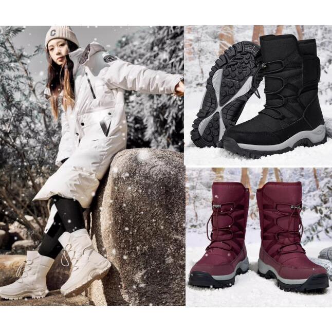 日本代購 雪靴 女宜家寶雪地靴女款俄羅斯棉鞋男防滑防水冬季加絨加厚保暖情侶大碼