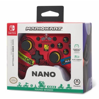 Switch周邊 原廠授權 PowerA Nano有線遊戲手把 瑪利歐 賽車紅 有線控制器【魔力電玩】