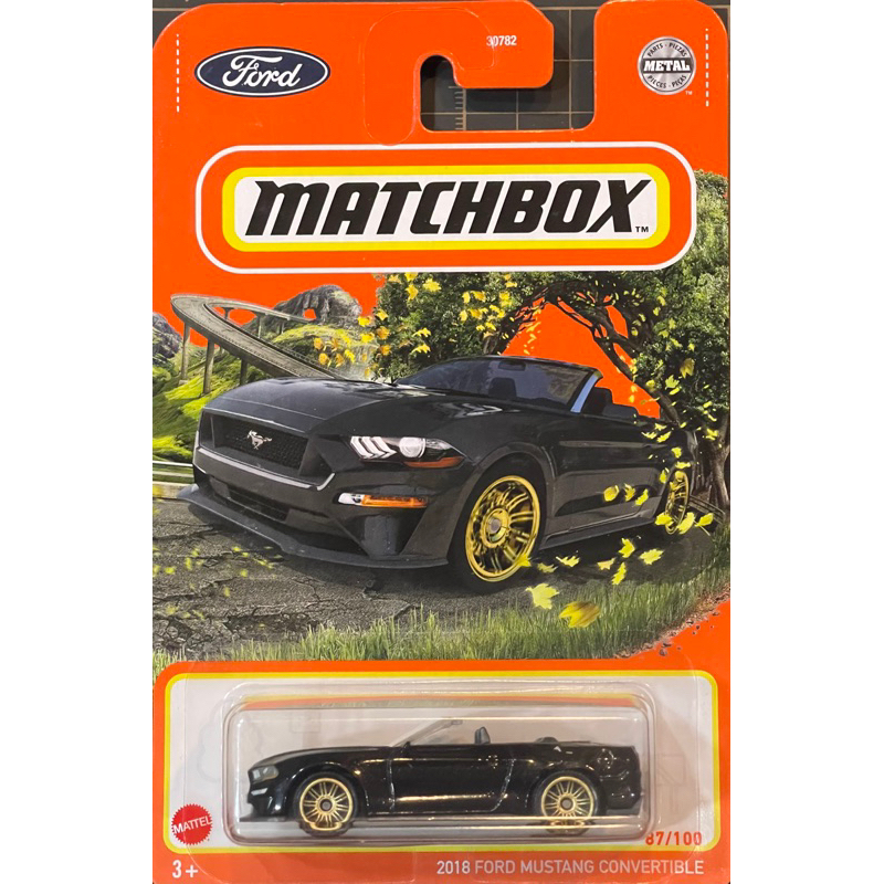 美泰Matchbox火柴盒 福特 野馬 2018 FORD MUSTANG CONVERTIBLE 敞篷跑車 肌肉車