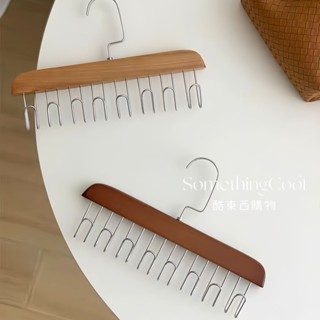 S•COOL♡臺灣現貨♡實木吊帶衣架 背心衣架 小可愛衣架 內衣收納 包包收納 帽子收納 背心收納 皮帶收納