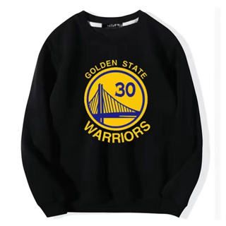 NBA球衣 勇士Curry衛衣 衛衣30號 長袖金州勇士隊隊標 Curry同款圓領衛衣加絨 秋冬訓練運動籃球服潮