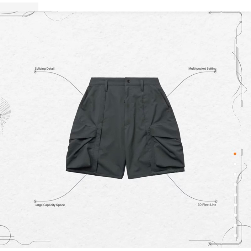 Goopi “DP-4” Multi-Pocket Utility Shorts - Xenon-Gray