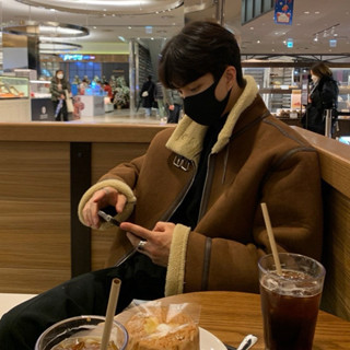 KS小版男裝 羊羔毛加厚外套 韓風 夾克 棉衣 保暖 高質感外套 羊羔毛 輕熟風格