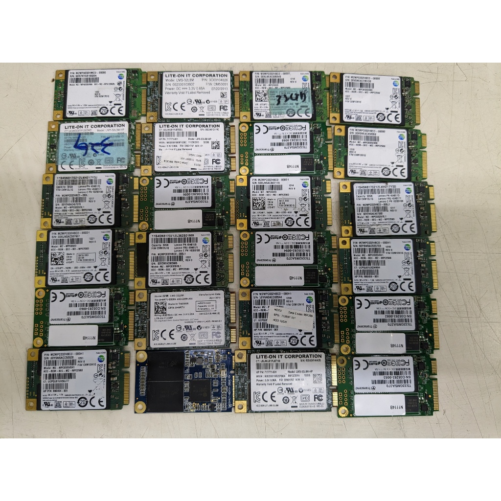 (如圖) 各大廠 mSATA SSD 32G Mini PCI-E 二手良品 保固7天 售$120元
