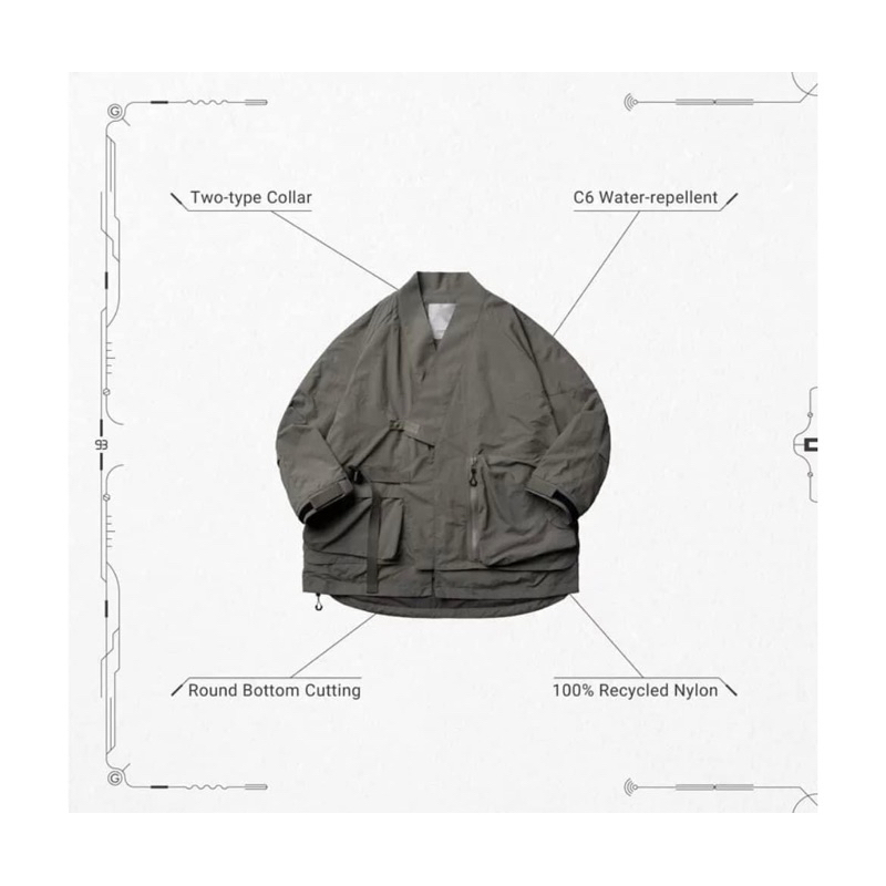 goopi “VO-01” Tech Utility Kimono - L-Sepia