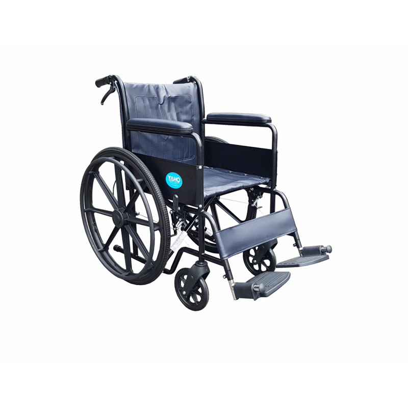 【林百貨健康GO】～耀宏 YAHO (YH117)    鐵製輪椅（皮面）手動輪椅  買就送 【鍋寶不鏽鋼刀具三件組】！