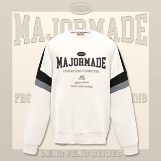 【MAJOR MADE】雙色袖拼接品牌大學TEE