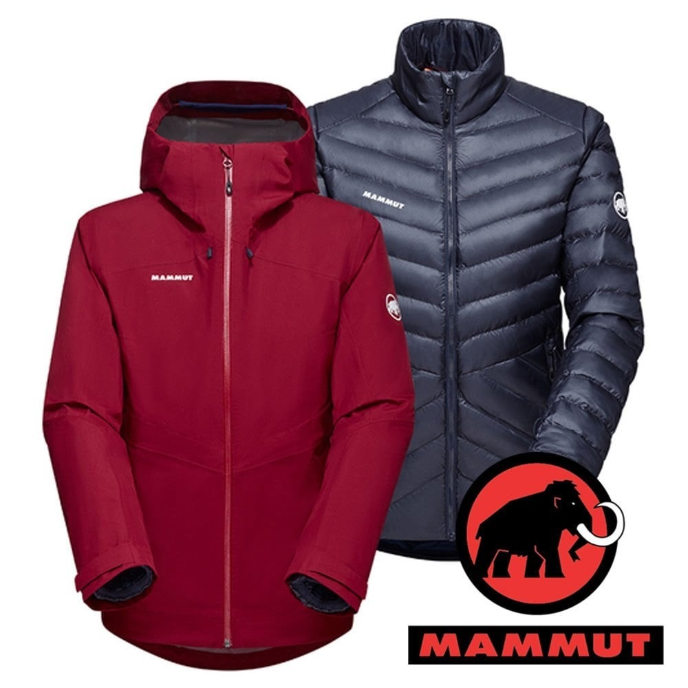 【MAMMUT 長毛象】Convey 3女兩件式GT羽絨外套『緋紅/海洋藍』1010-29060 戶外 露營 登山 健行