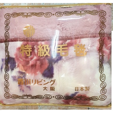 日本西川リビング立體 玫瑰雙人 長毛毯((體積大請超過2條以上請單獨下單
