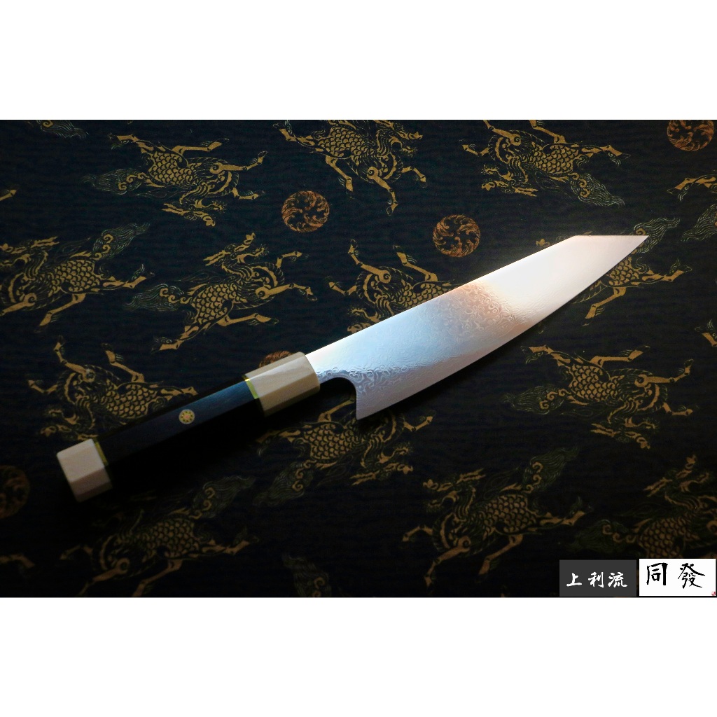 「上利選品」 上利 雲影 大馬士革🇯🇵 特殊積層鋼 不銹鋼 切付牛刀 210mm 劍型主廚刀 西餐刀 牛刀 切肉刀