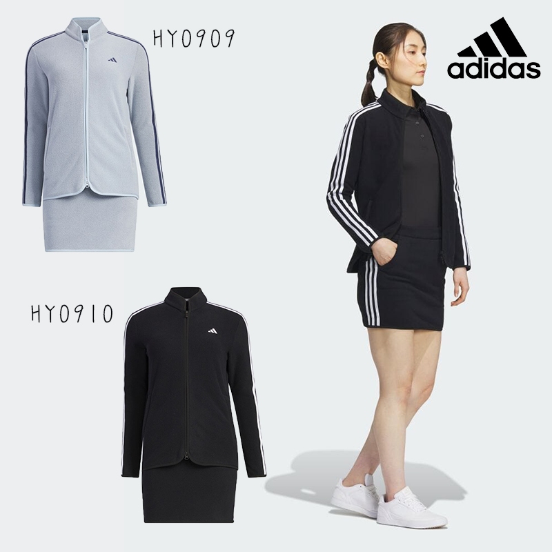 ＊立航高爾夫＊Adidas 三線羊毛保暖女套裝(外套+裙) #HY0909 / HY0910,寶寶藍 / 黑