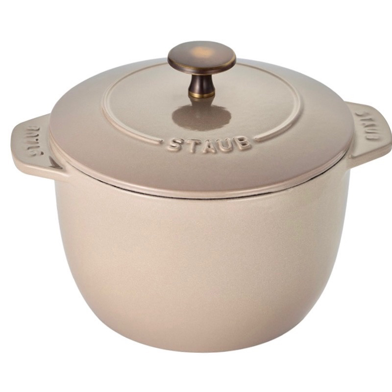 Staub 🇫🇷限定亞麻色 鑄鐵鍋 飯鍋 燉鍋(復古頭) 代購 16 亞麻（現貨）