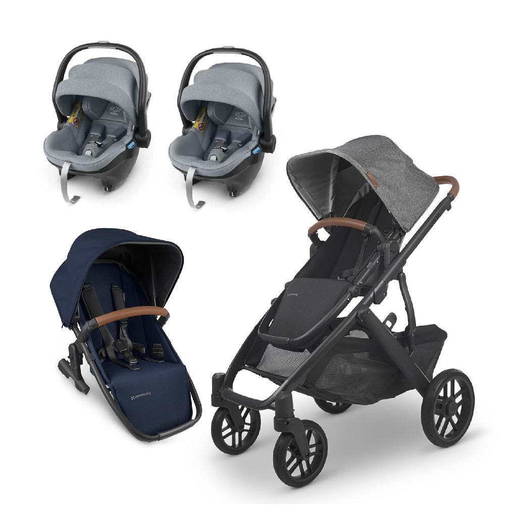 美國UPPAbaby Vista V2推車+VISTA V2摺疊座椅+MESA新生兒提籃x2【安琪兒婦嬰百貨】