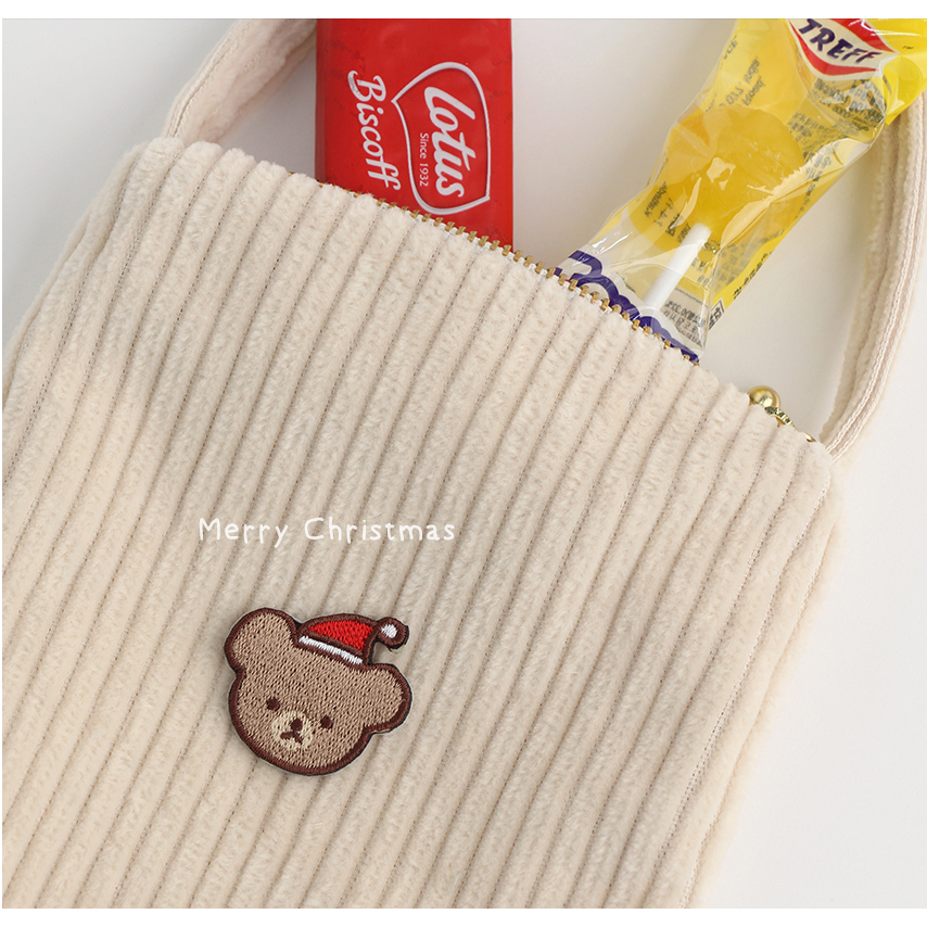 【The Cozy樂可】 韓國材料 『 燙布貼 －聖誕熊熊』 貼布繡 補丁 刺繡布貼 燙布貼