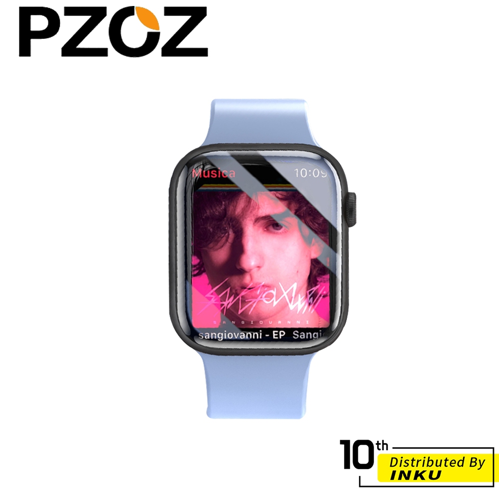 PZOZ Apple watch4/5/6/7/SE 蘋果手錶鋼化膜 9D曲面 40/41/44/45mm 高清 保護貼