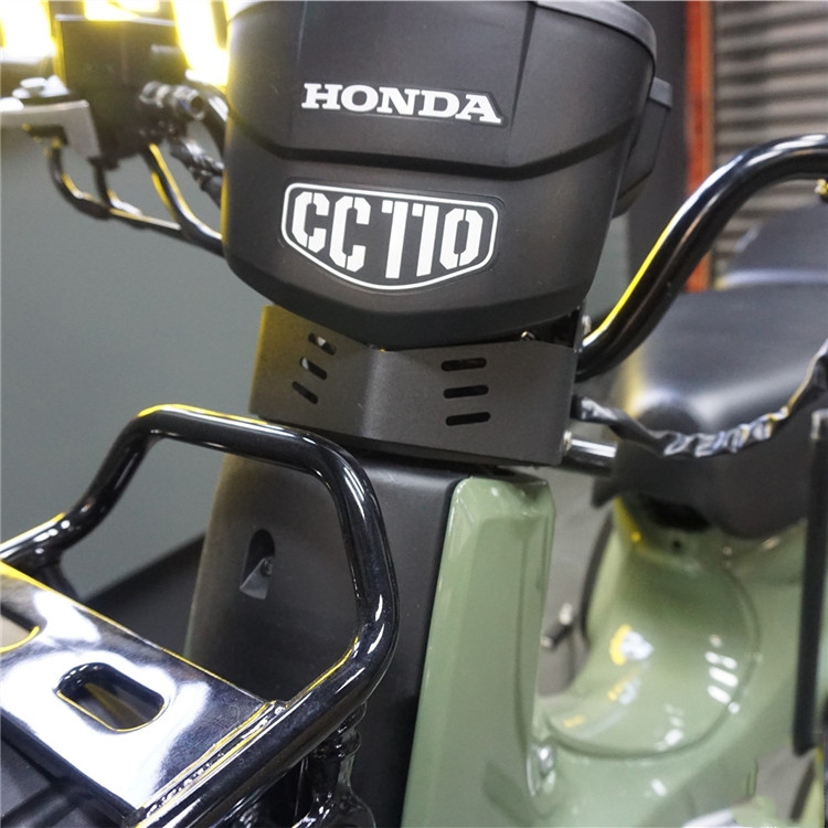 CUB110車頭裝飾板 適用於 Honda CUB110改裝電鍍裝飾板 CUB110  Cross Cub 110行車記