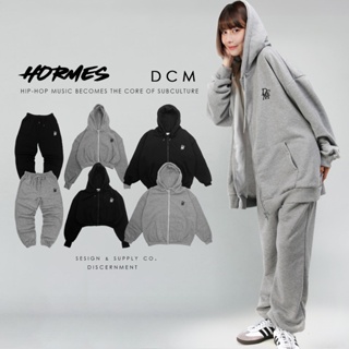 [HORMES] DCM2323 棉質套裝 情侶款 鋪棉 DISCERNMENT (連帽外套/棉褲)