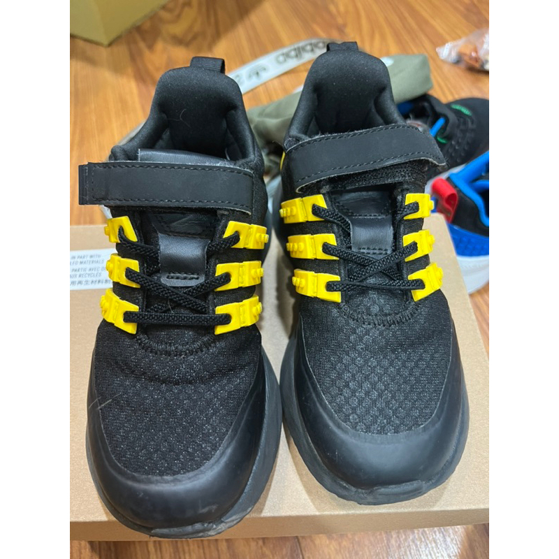 adidas LEGO 黑黃 9成新 小孩兒童kid 尺寸16.5