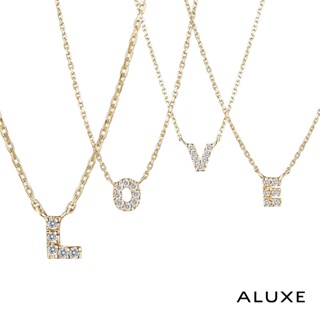ALUXE亞立詩 10K金 鑽石項鍊 Alphabet A 字母系列-26款任選(網路限定商品)