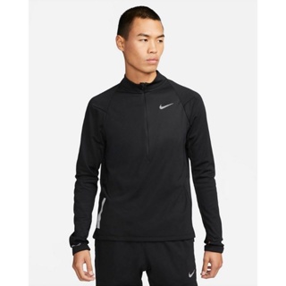 [55折代購] Nike TF RUN DVN ELEMENT TOP HZ 男長袖上衣 黑 DV9298-010