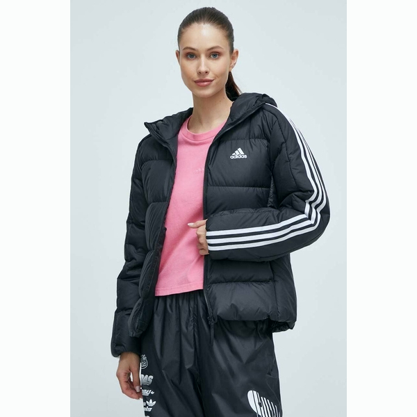 adidas W ESS M D HO J 外套 女款 運動外套 保暖 羽絨外套 黑 HZ8483【X-YI】