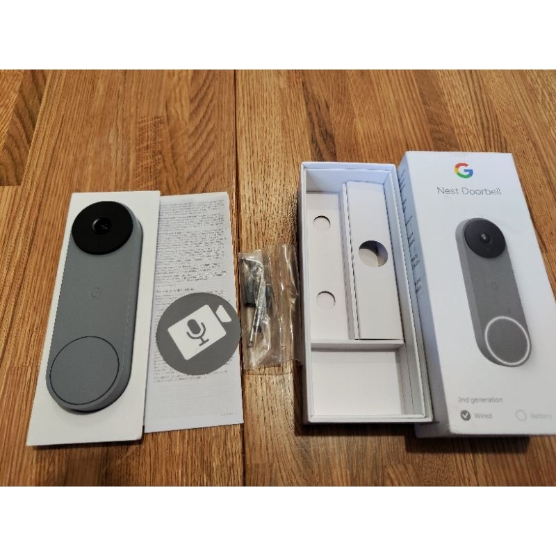 Google Nest doorbell 2nd Wired 第二代 有線版 灰色 智慧門鈴