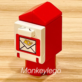LEGO 樂高 MOC 紅色 郵筒 含信封 全新零件 創作