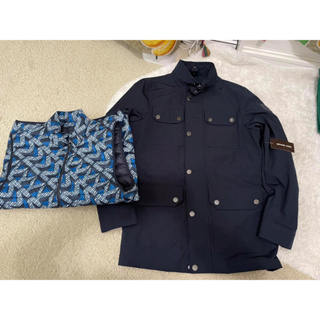 Michael KORS 男生款兩件式深藍色三合一 風衣+羽絨背心 外套