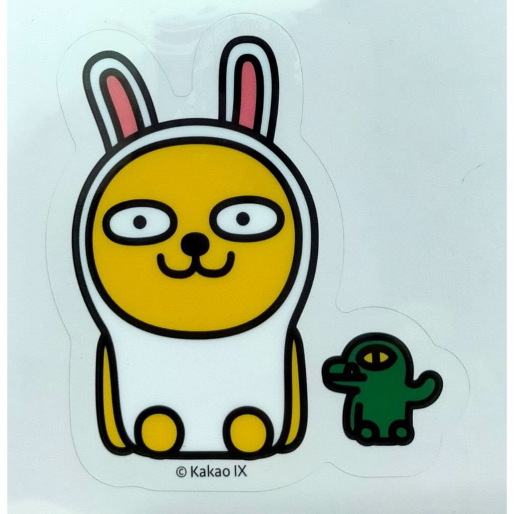 KAKAO FRIENDS 萊恩 Ryan Muzi &amp; Con 兔子裝醃蘿蔔 鱷魚 防水貼紙 造型貼紙
