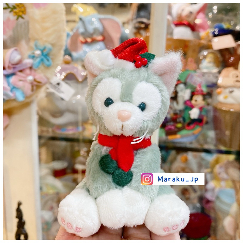 日本海洋迪士尼樂園限定 冬季 聖誕節 Duffy 畫家貓 聖誕老公公 坐姿 吊飾 鑰匙圈［小悅虎日貨🐯］
