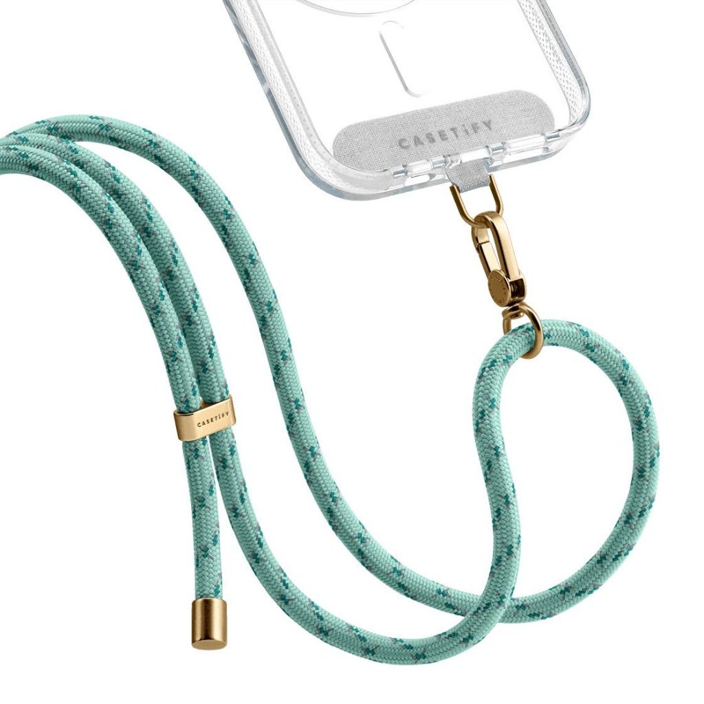 【現貨】CASETiFY 手機背帶 織繩背帶 掛環卡 綠松石色(反光) 背帶掛環