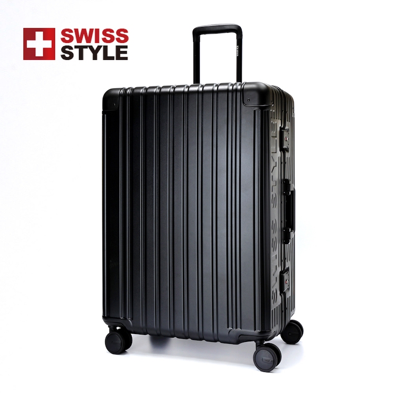 SWISS STYLE Voyager旅行家系列 黑色 20吋鋁框行李箱 日本頂規靜音飛機輪 旅行箱 登機箱 出國 旅遊