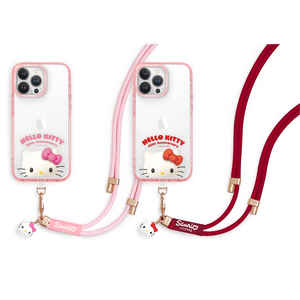 GARMMA Hello Kitty 50th 公仔吊飾扣環長背帶