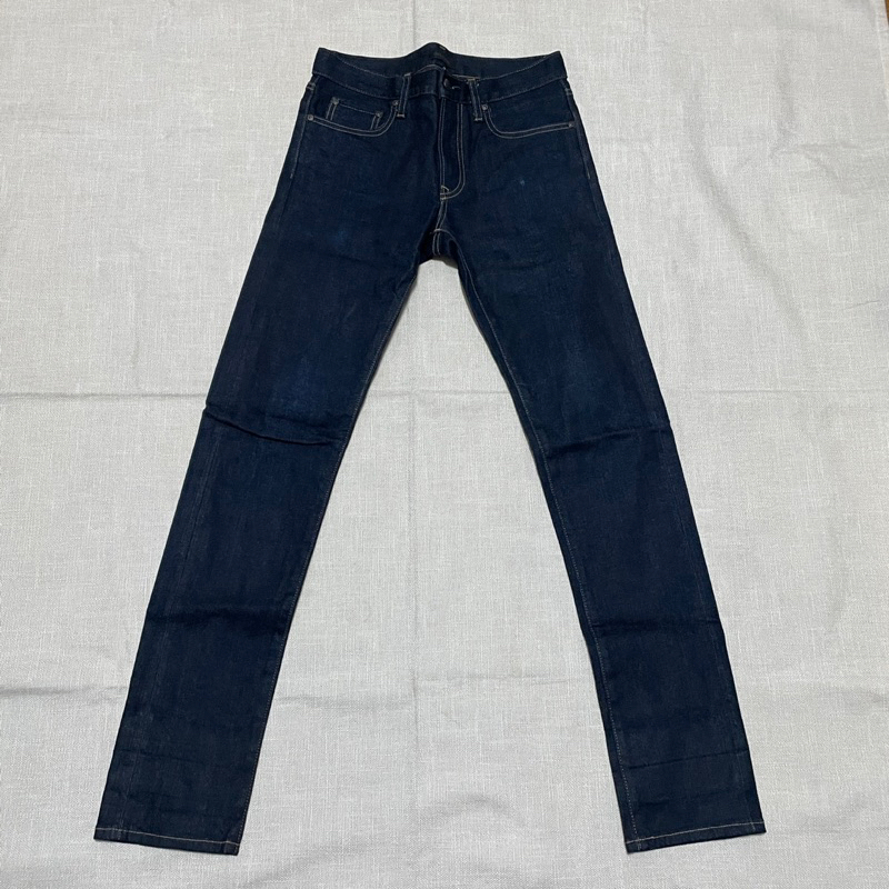 KAIHARA 日本 布料｜UNIQLO SLIM STRAIGHT Jeans 牛仔褲 原色 彈性 養色 養褲 赤耳
