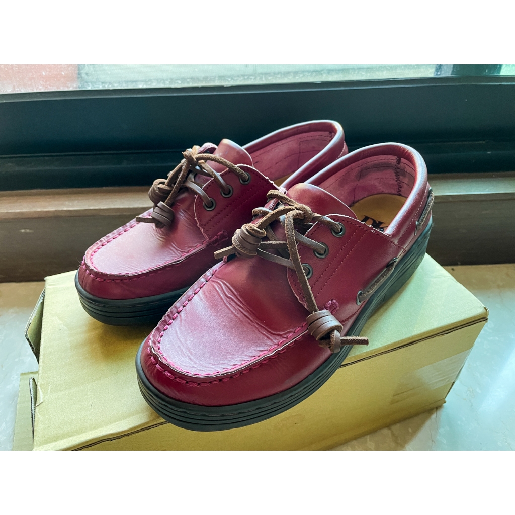 DK (DR.KAO)空氣鞋 真皮紅色娃娃鞋淑女鞋7號