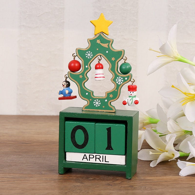 【現貨24小時】 創意聖誕樹日曆擺件 聖誕節 新年 過年 裝飾品 日曆 新年倒數 積木日曆 桌上型日曆 可愛 木質 禮物