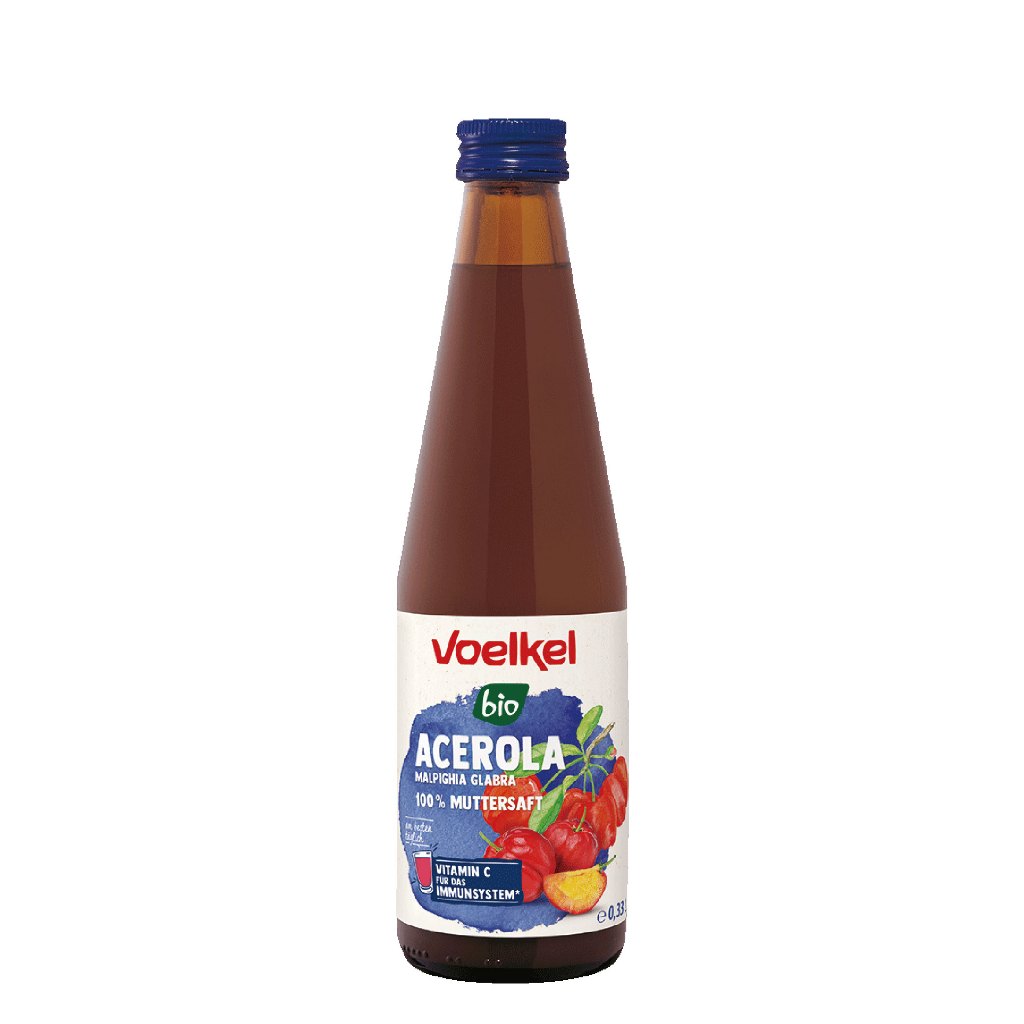 【德國Voelkel】西印度酸櫻桃汁330mL，100%純天然生機果汁，高維他命C促進膠原蛋白形成，營養師推薦｜機本生活