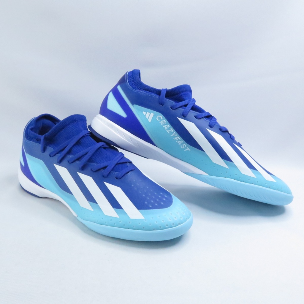 ADIDAS ID9341 X CRAZYFAST. 3 男女室內足球鞋 皇家藍