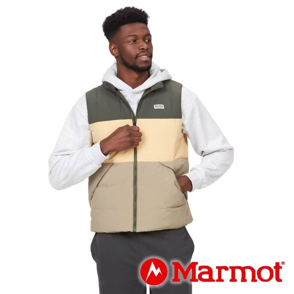 【Marmot】中性保暖羽絨背心『海苔綠/橡木棕/岩蘭綠』14634