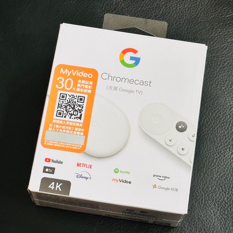 Chromecast 4 Google TV 4K 全新台灣公司貨