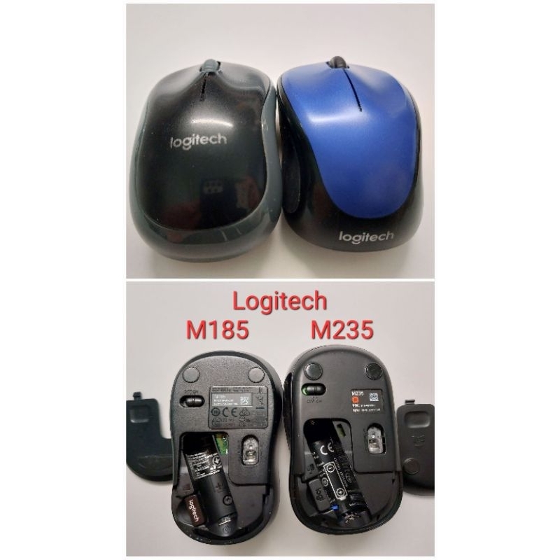 (二手)功能正常 logitech 羅技 M185、M235無線滑鼠(含接收器不含電池) 功能正常