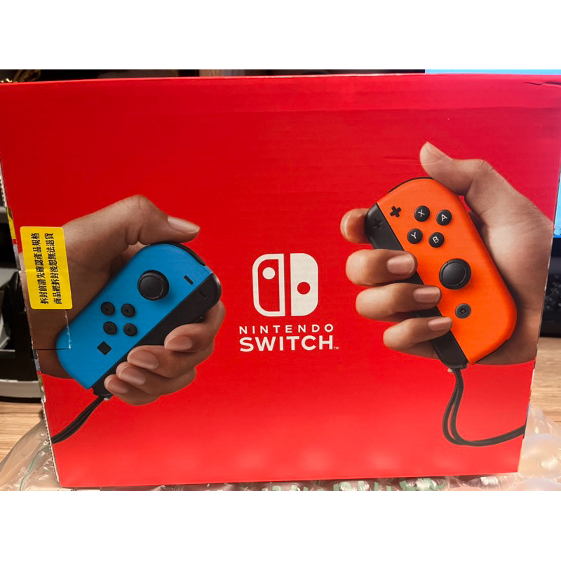 全新 switchNintendo 任天堂 電光藍紅Joy-Con續航力加強版(日規主機)交換禮物 抽獎